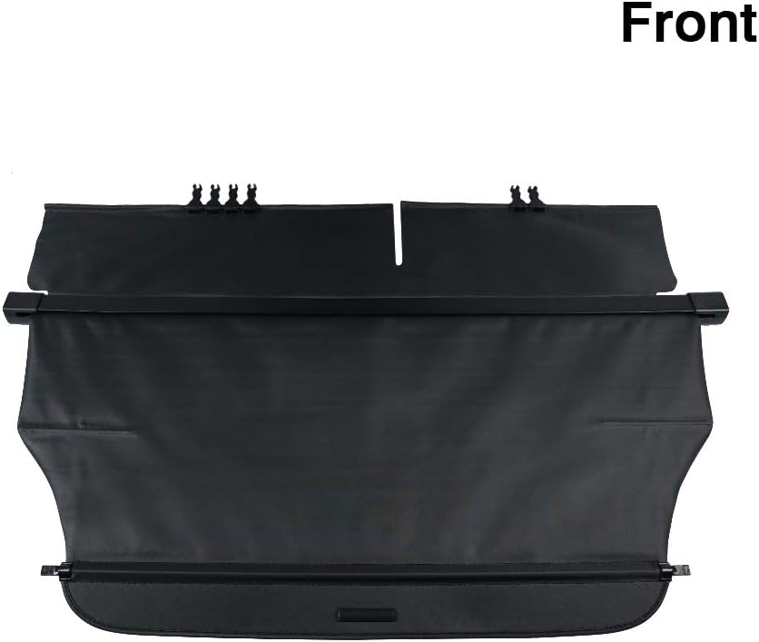 Black Retractable Rear Trunk Security Cover for Jeep Cherokee 2019-2022 C81515