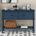 Blue 47'' Console Table with 2 Drawers, 2 Cabinets and 1 Shelf I651