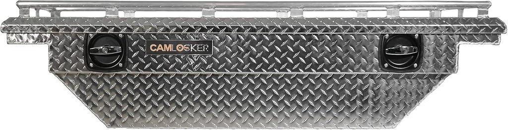 60 Inch Low Profile Crossover Tool Box With Rail, Polished Aluminum, with Sliding Tool Tray Organizer C641619