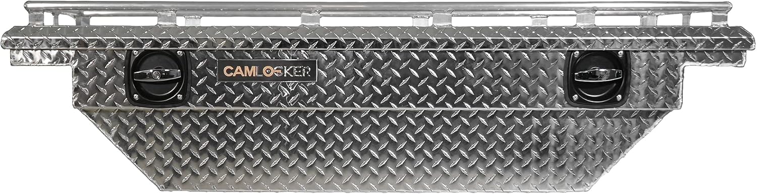 60 Inch Low Profile Crossover Tool Box With Rail, Polished Aluminum, with Sliding Tool Tray Organizer C641619