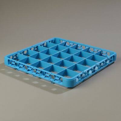 25 Compartment Divided Glass Rack Extender Set of 6 Blue K497458