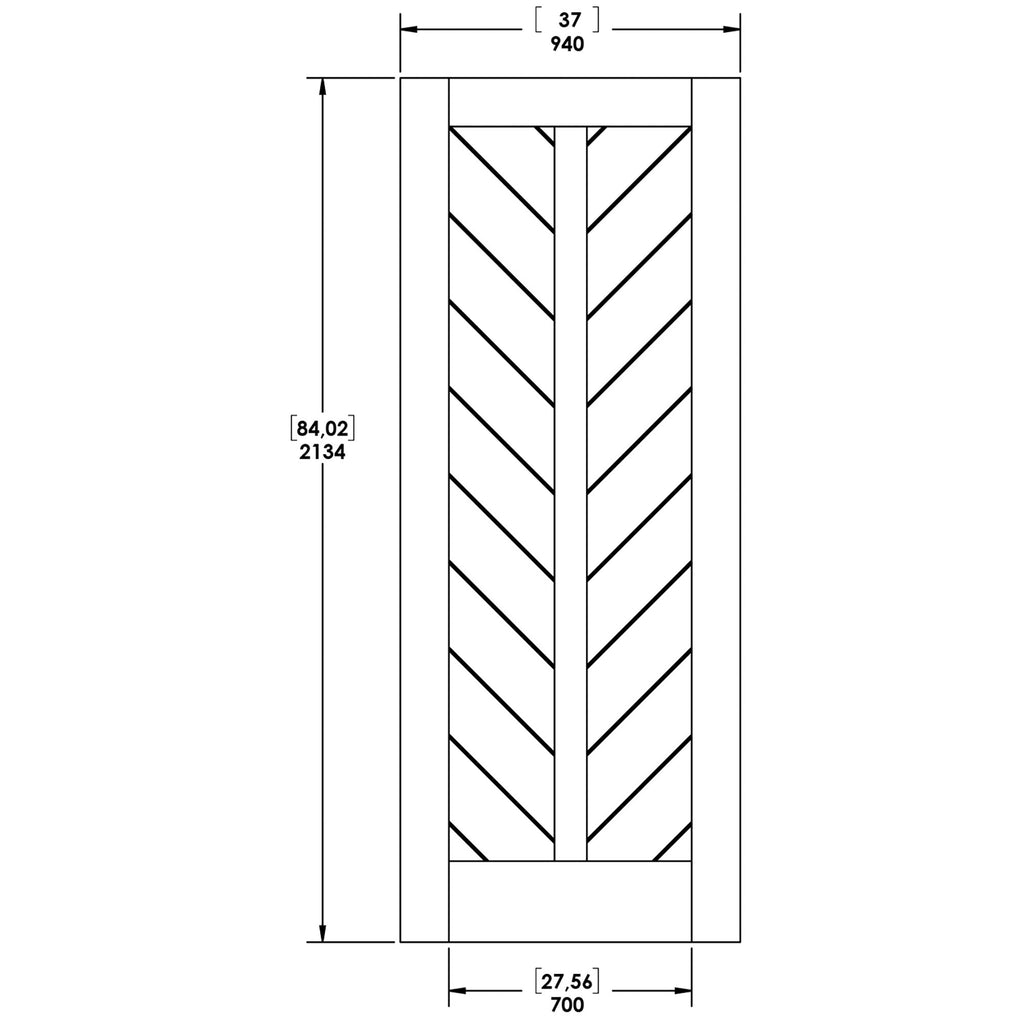 MDF Primed White Interior Barn Door Slab Y3506