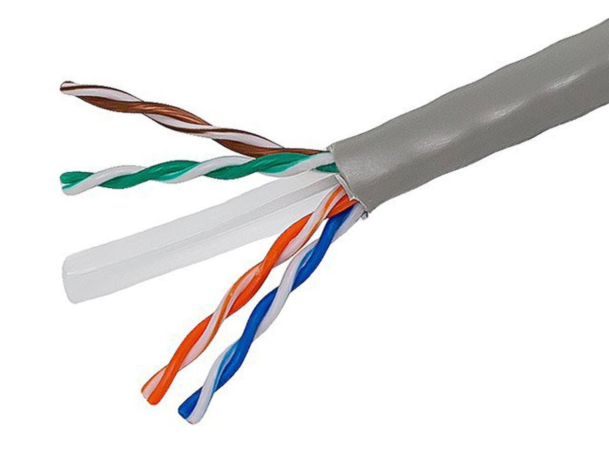1000ft Cat6 Bulk Bare Copper Ethernet Cable UTP Stranded Gray W7640