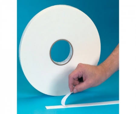 White Double Sided Foam Tape 1/32x22 1/2x22 x 72 yds 2/Case G325