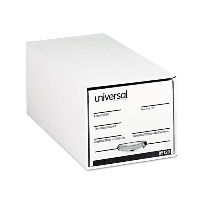White Fiberboard Storage Box Drawer Files R9521