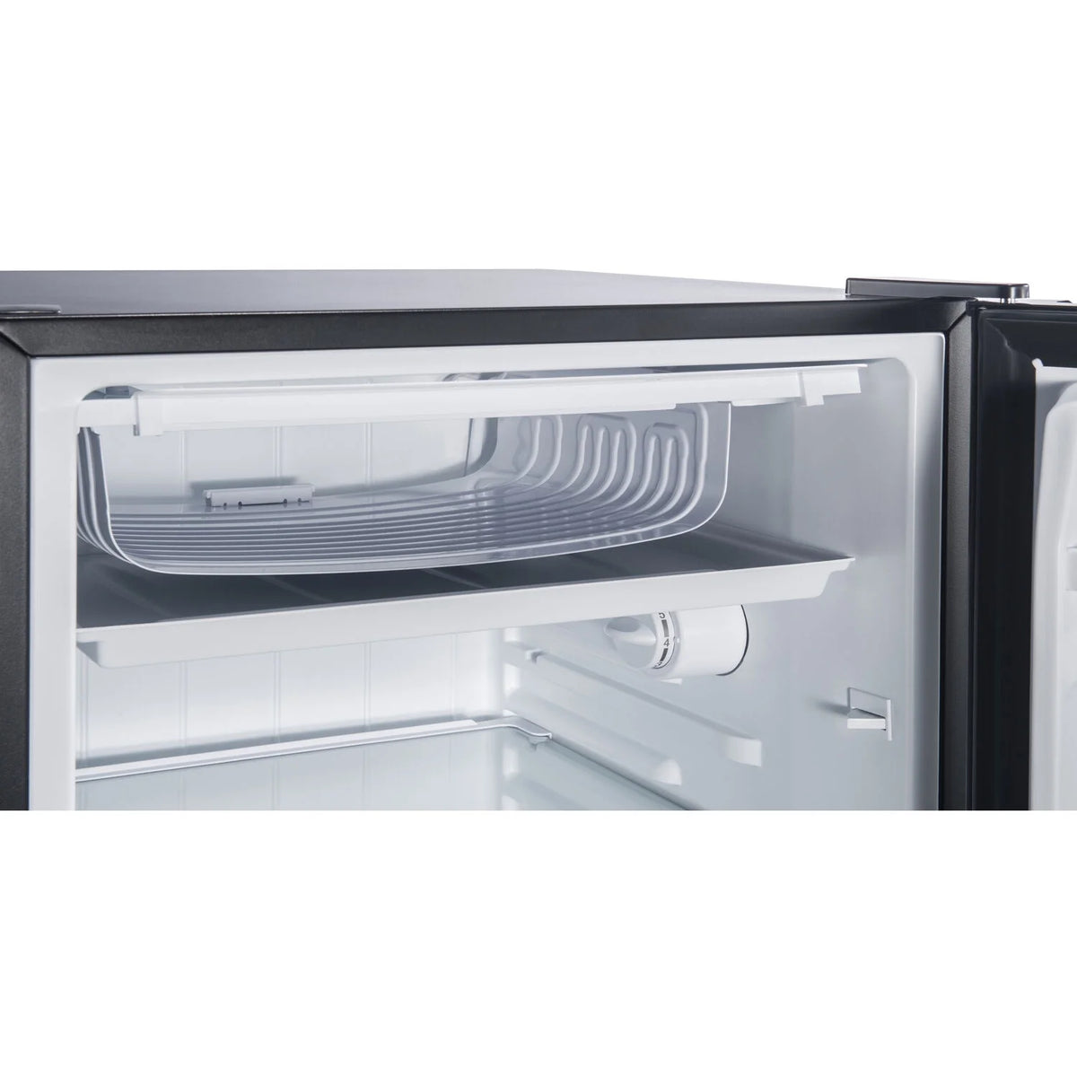 Black Single-Door Mini Refrigerator with Chiller Compartment D4810