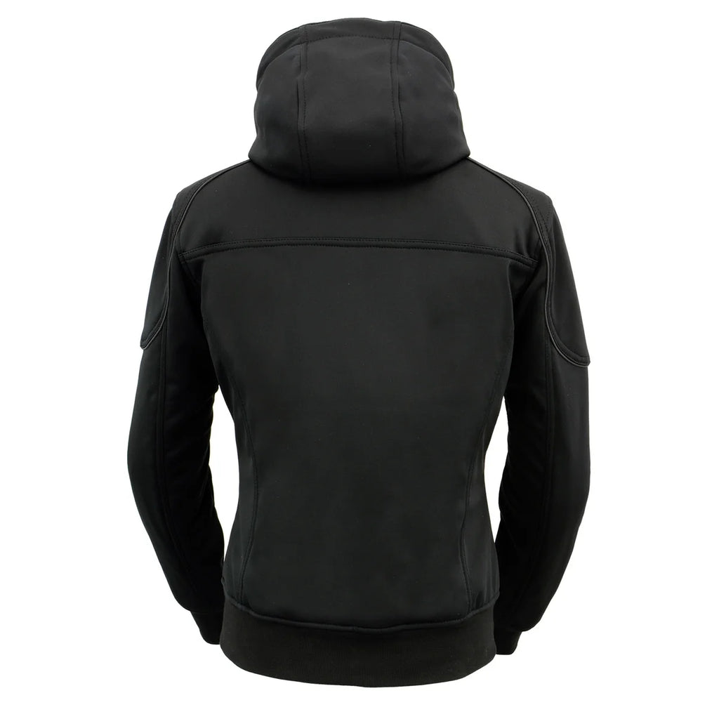 Women's Black Heated Soft Shell Racing Style Jacket Medium D19367