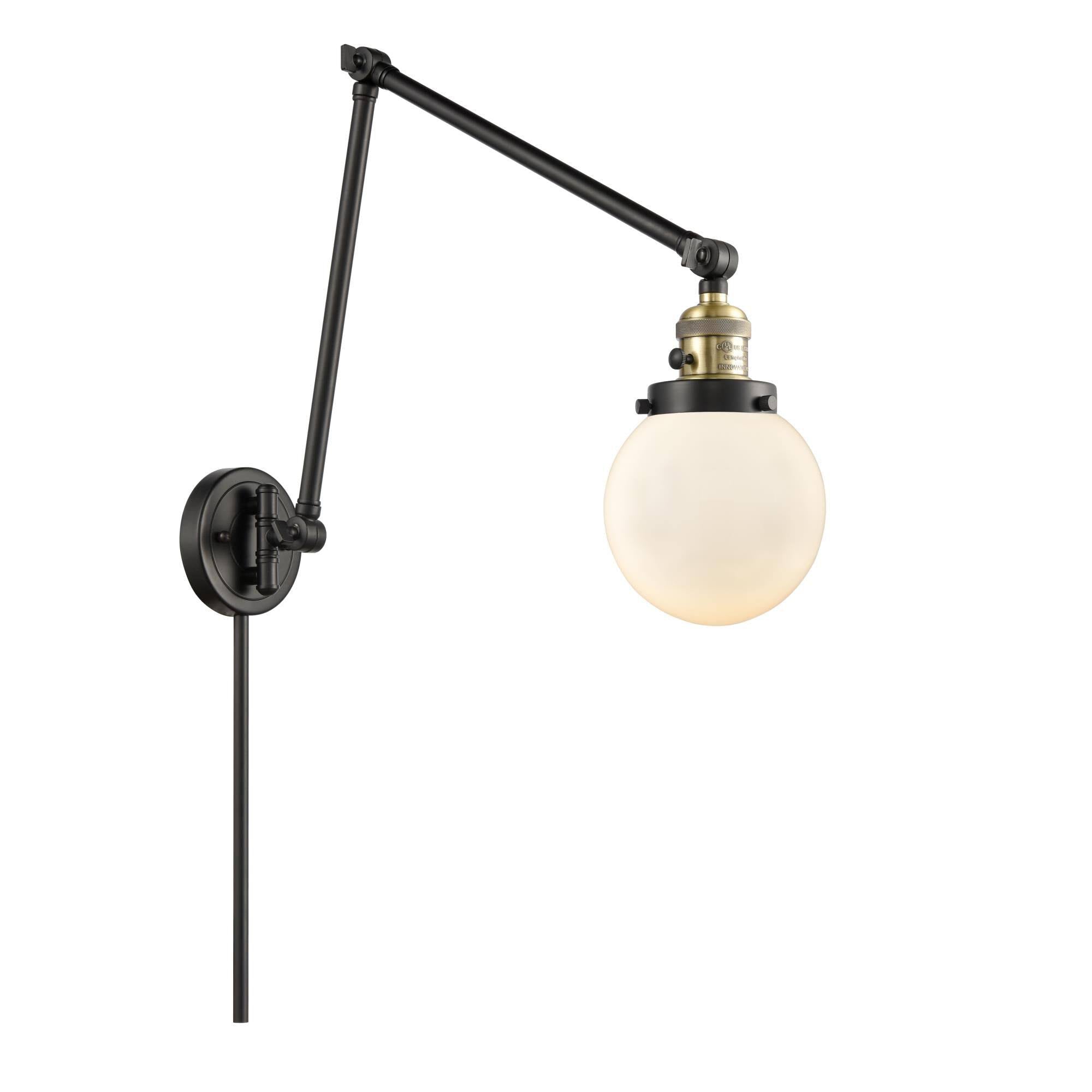 Black Antique Brass Swing Arm Light C3456