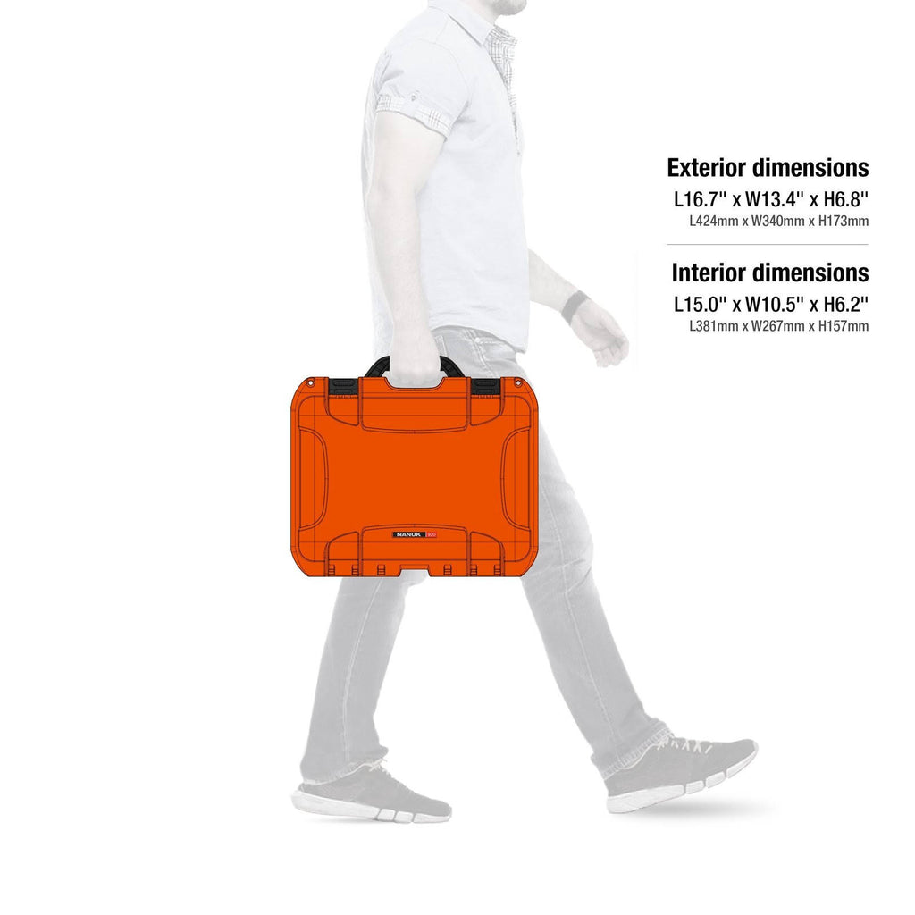 Orange Case with Padded Dividers E333