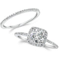 14K White Gold Diamond Engagement Ring Set H812158