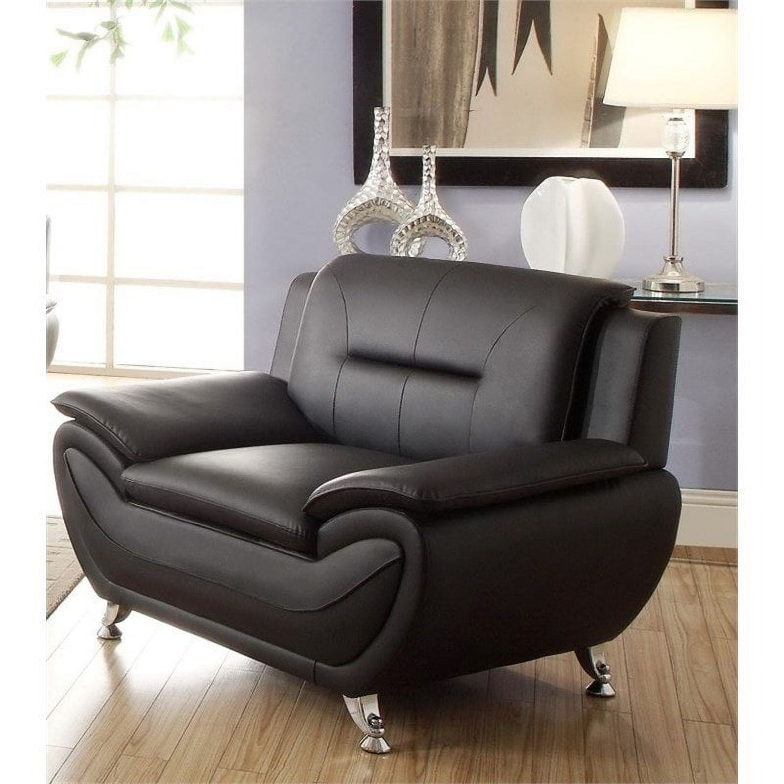 3 Piece Black Living Room Set J659