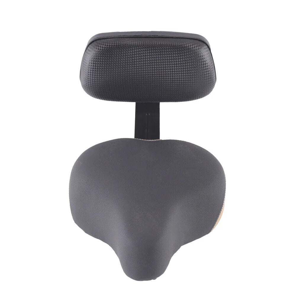 Black Comfort Bicycle Seat Saddle with Soft Back Rest 12" x 10" H2206