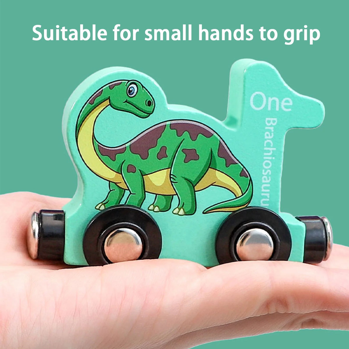 Magnetic Digital Train Wooden Building Block Toy Car U7553