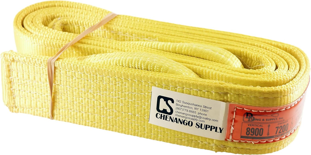 Nylon Lifting Slings, Eye & Eye, 2 Ply, 2 x 20', Pack of 2 I7437