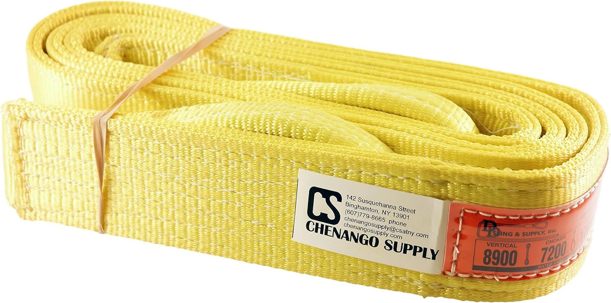 Nylon Lifting Slings, Eye & Eye, 2 Ply, 2 x 20', Pack of 2 I7437