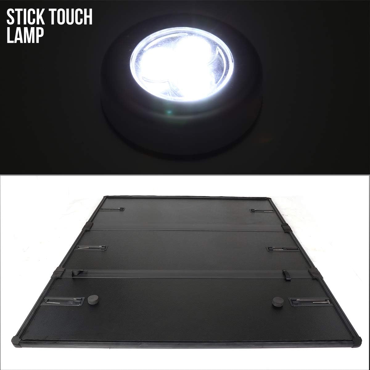 Black Powdercoated Tri-Fold Truck Tonneau Cover U462