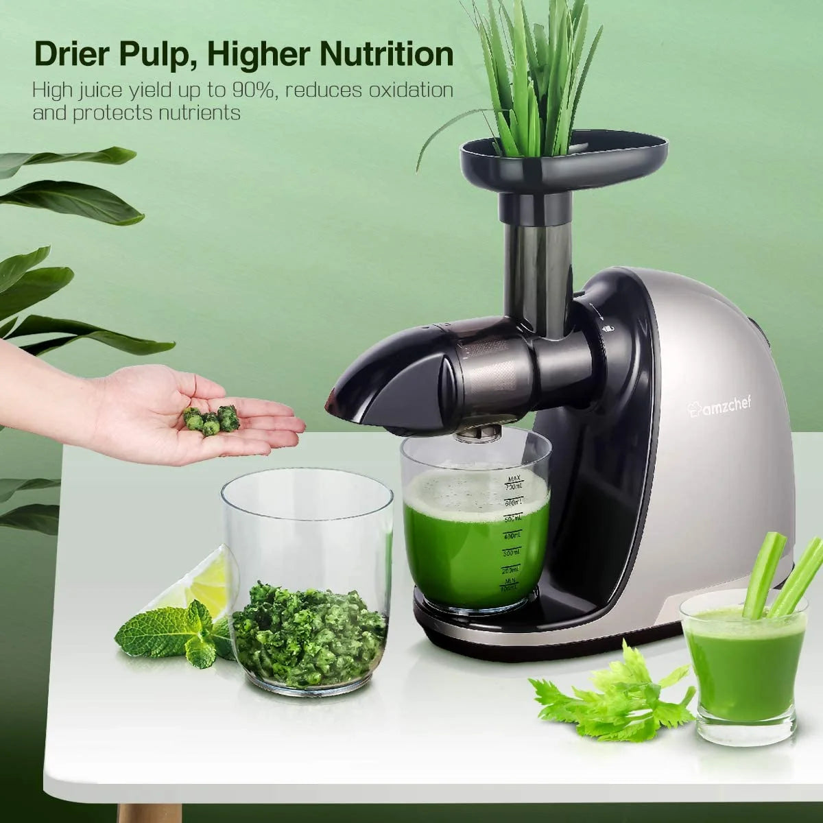 Gray Masticating Slow Juicer T5544
