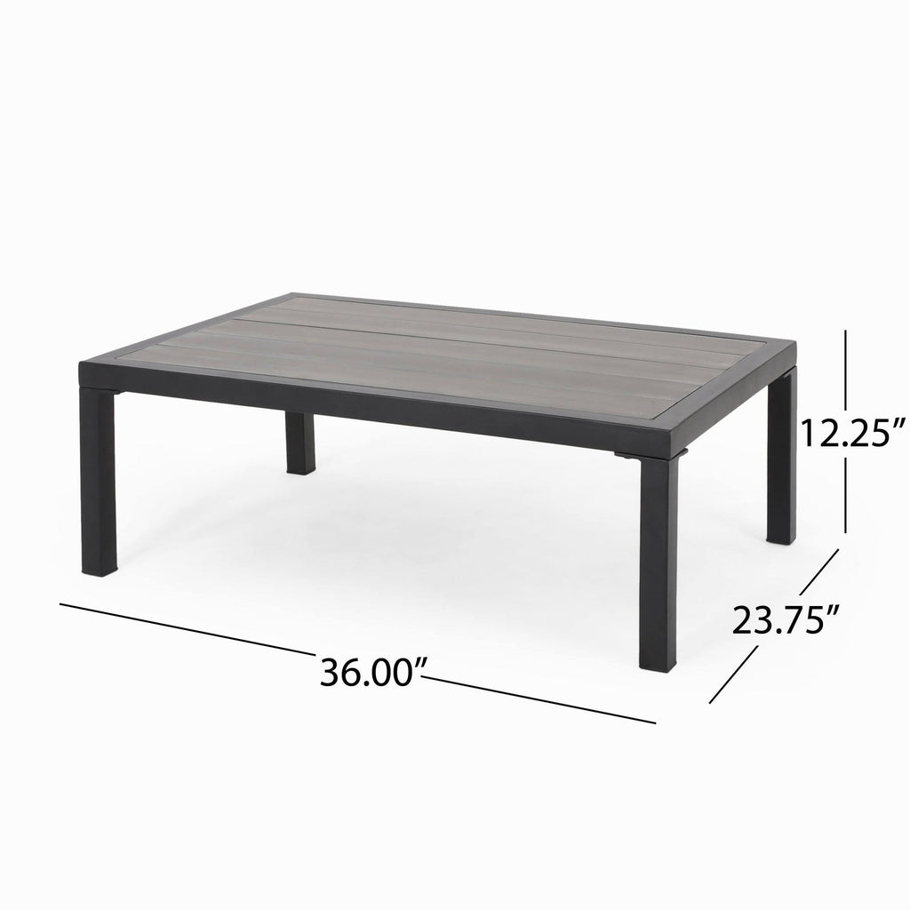 4pc Faux Wood Chat Set - Gray P70608