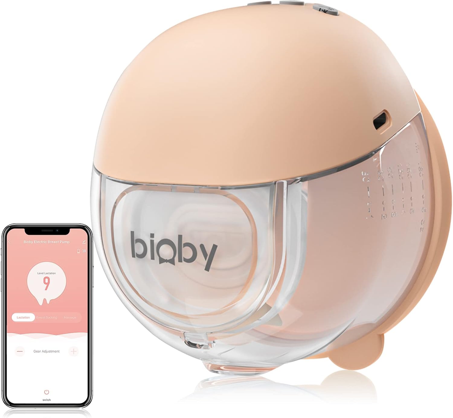 Electric Wearable Breast Pump with LCD Display, 24mm Flange, Pack of 2 K180