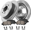 6 Lug Brake Disc Rotors with Ceramic Pads and Clips H631