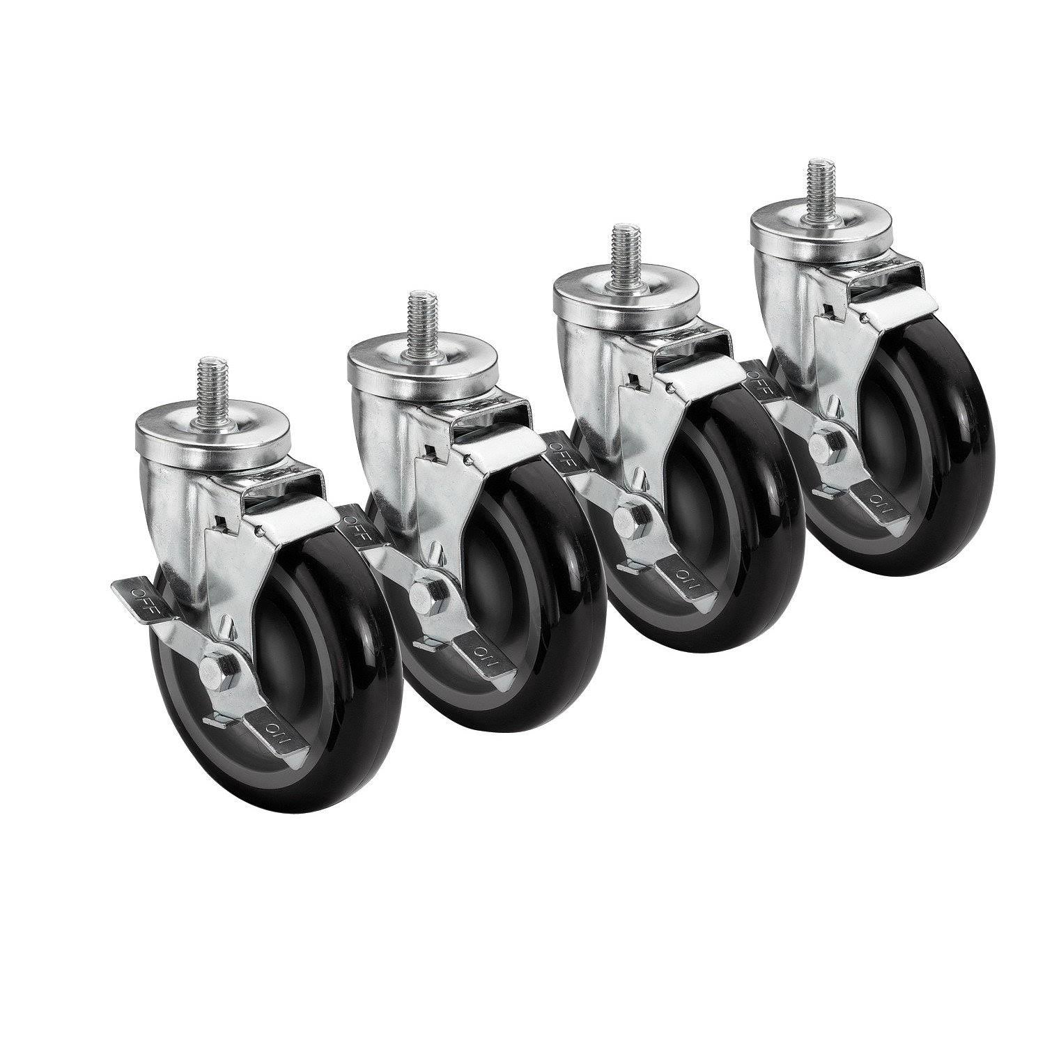 Set of 4 Threaded Stem Caster with 5x22 Wheel M195