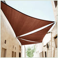 Brown Sun Shade Sail Triangle Canopy Awning J5516