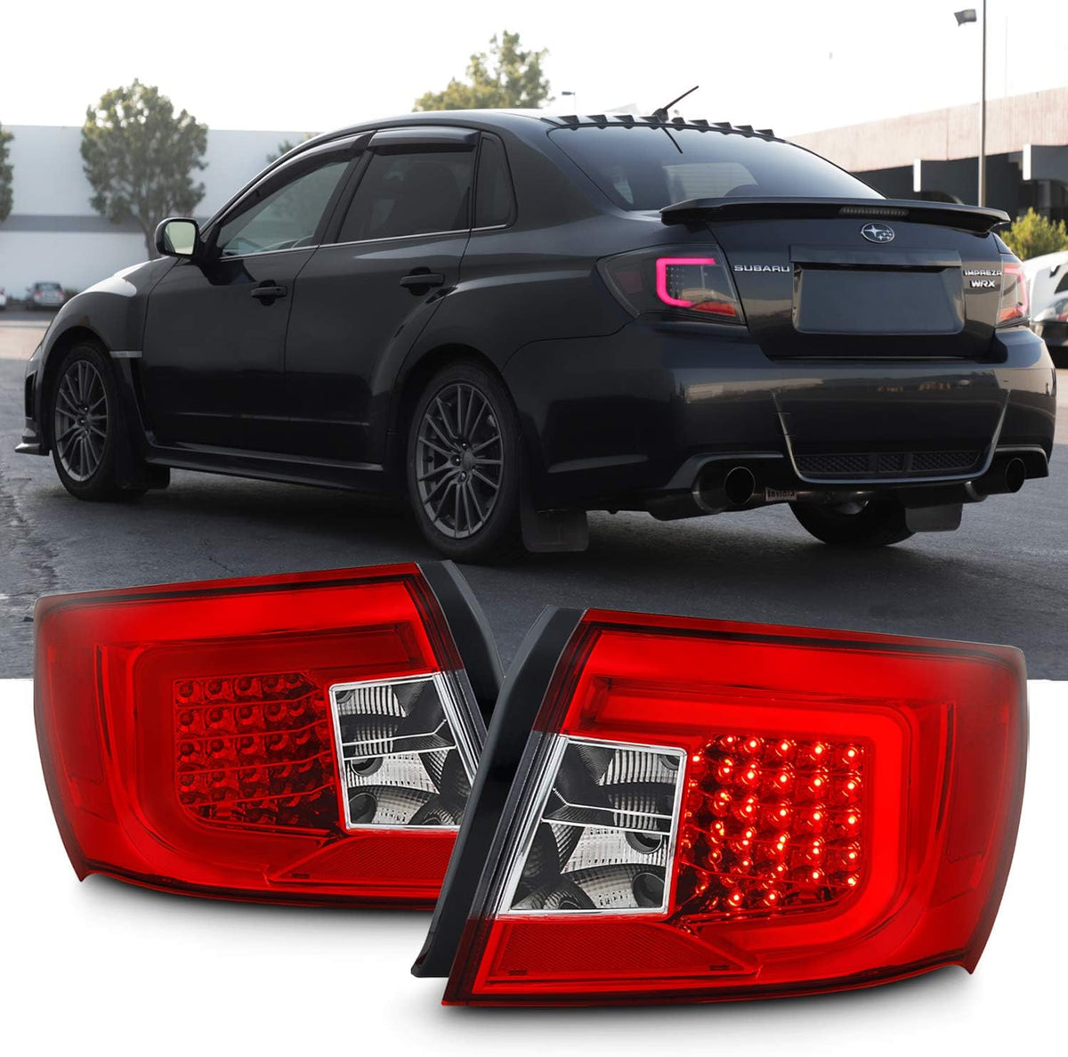 Red Chrome Taillights Q5009