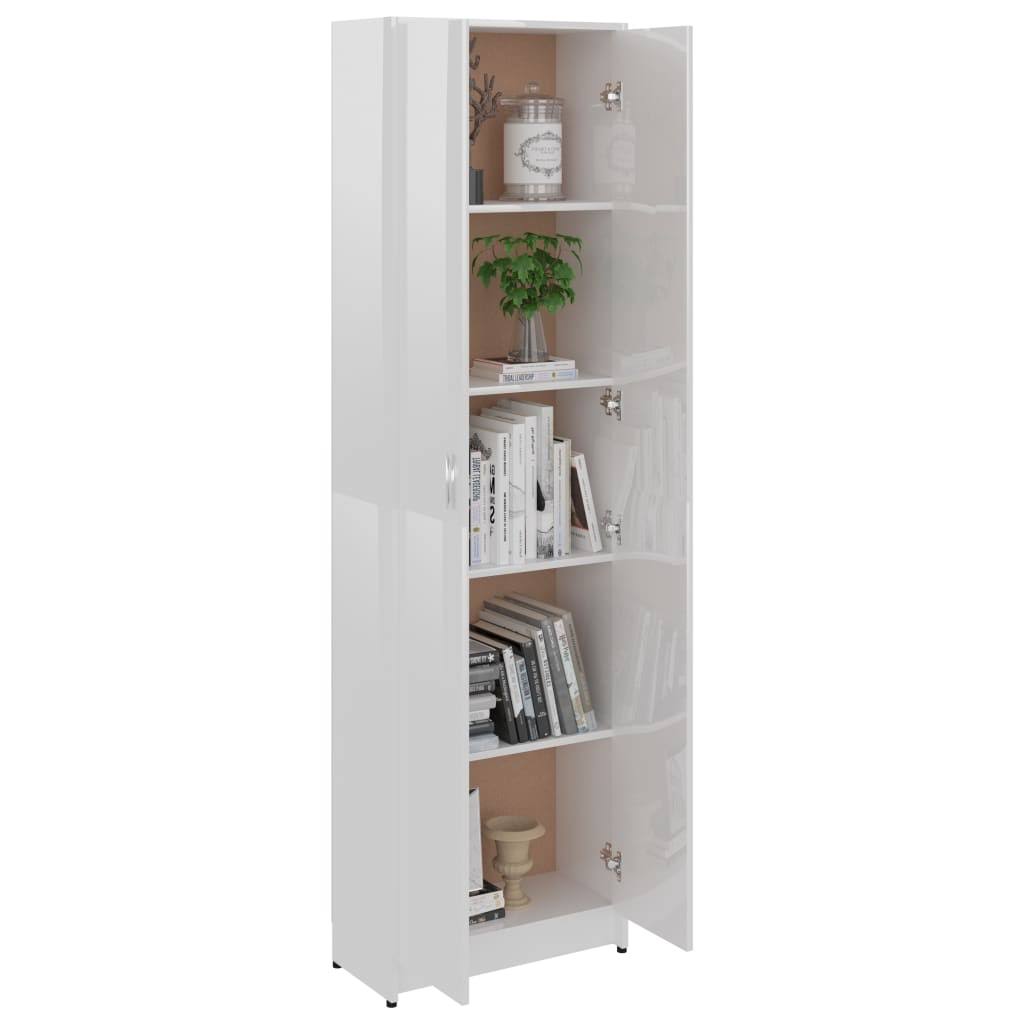 High Gloss White Hallway Wardrobe Chipboard X562932