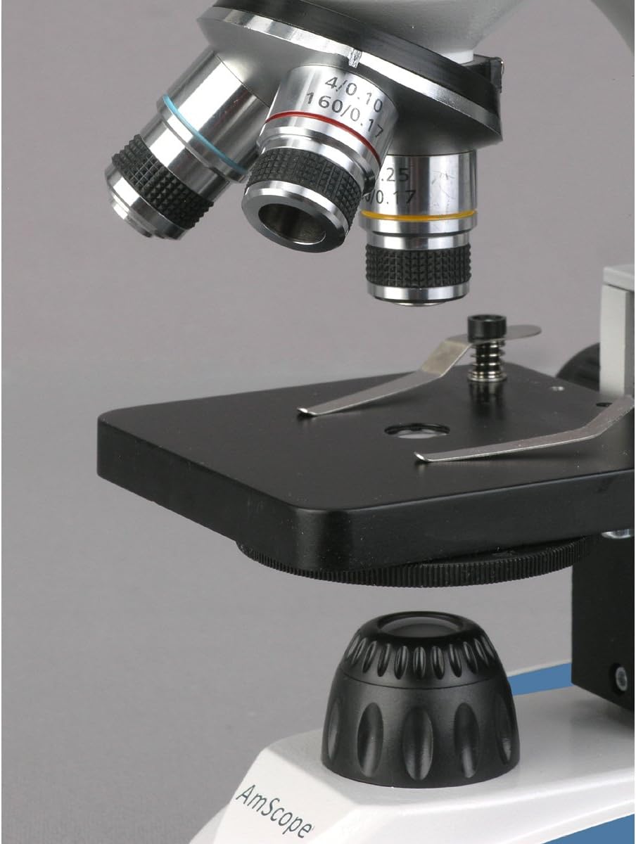 Compound Monocular Microscope, 40x-1000x Magnification, LED Illumination F665106