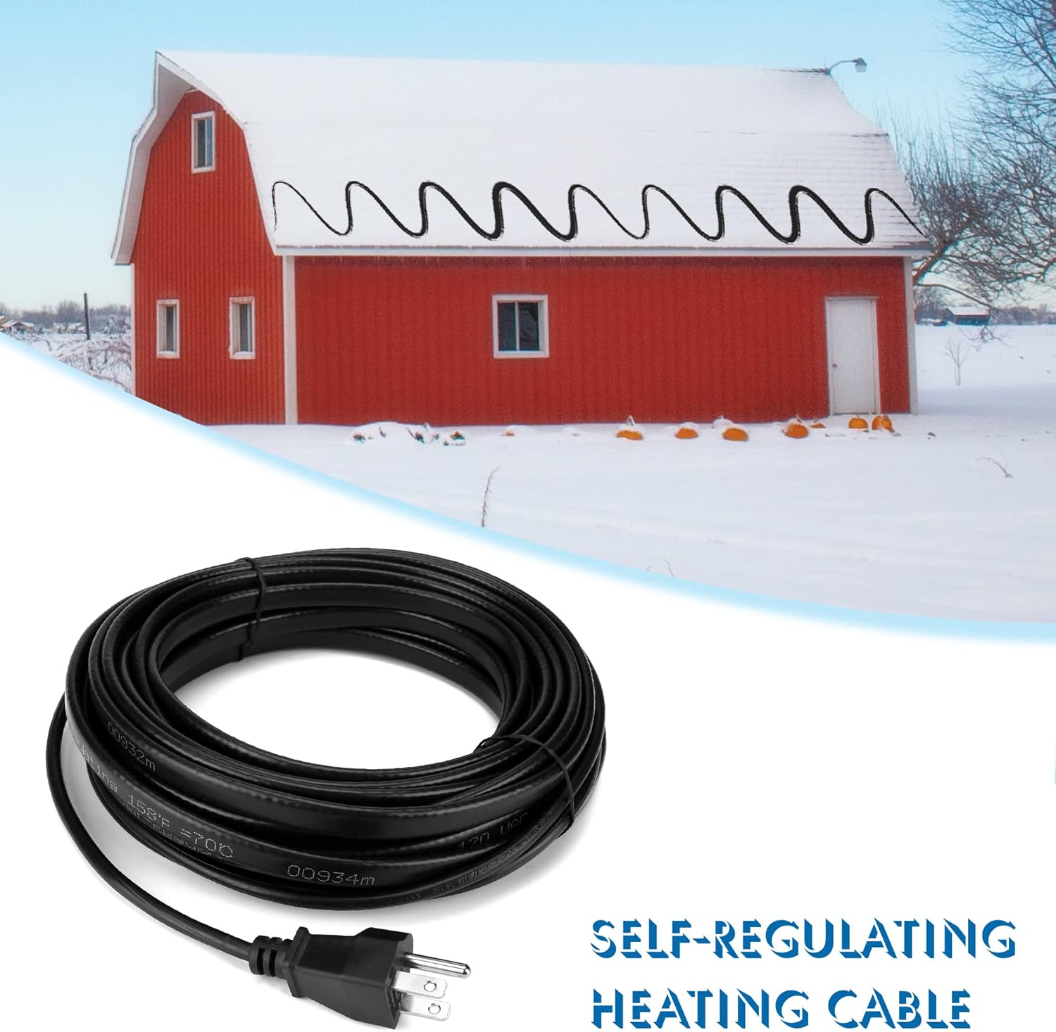 30FT Self Regulating Roof Deicing Cable, Pack of 2 W79428