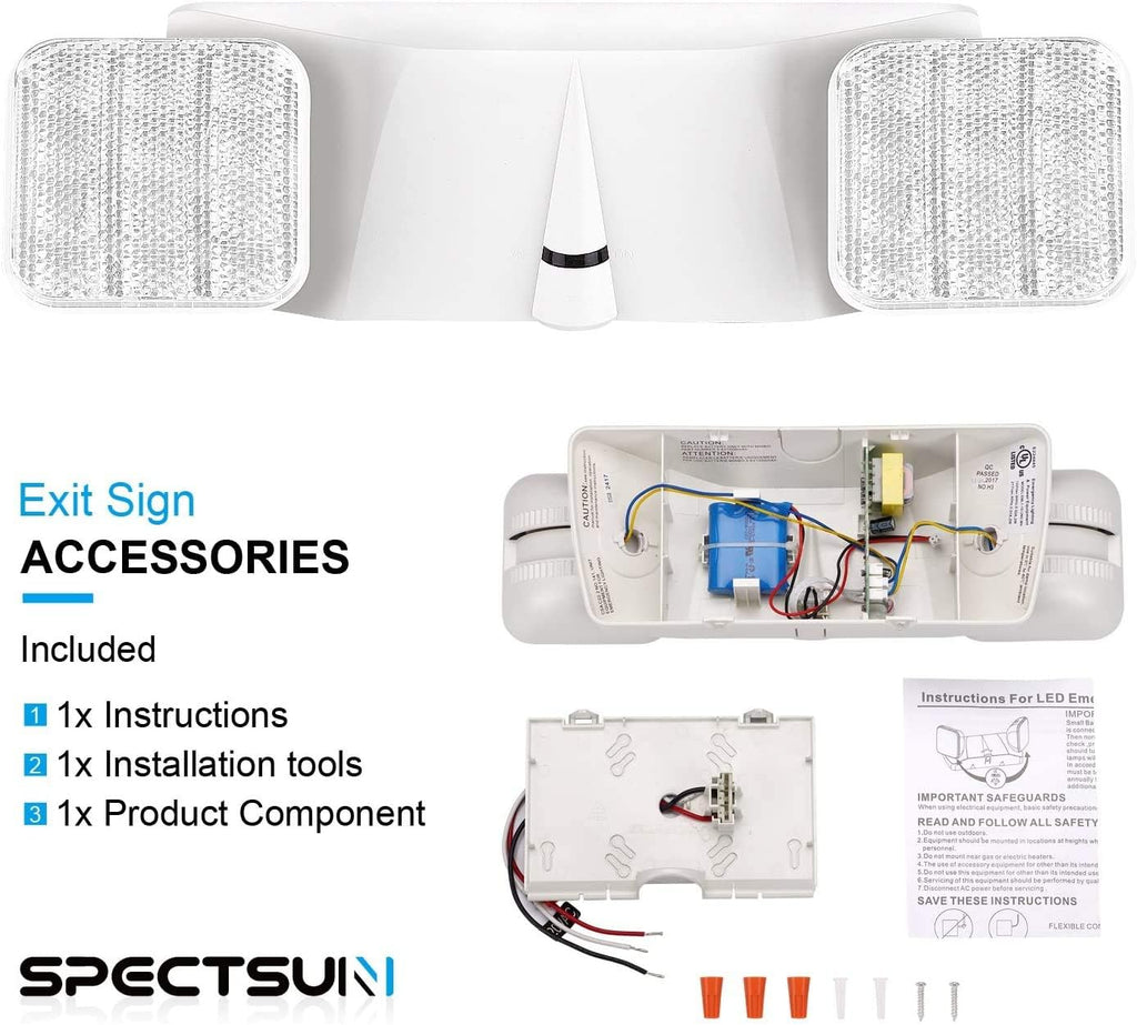 6 Pack LED Exit Sign with Emergency Light X89484