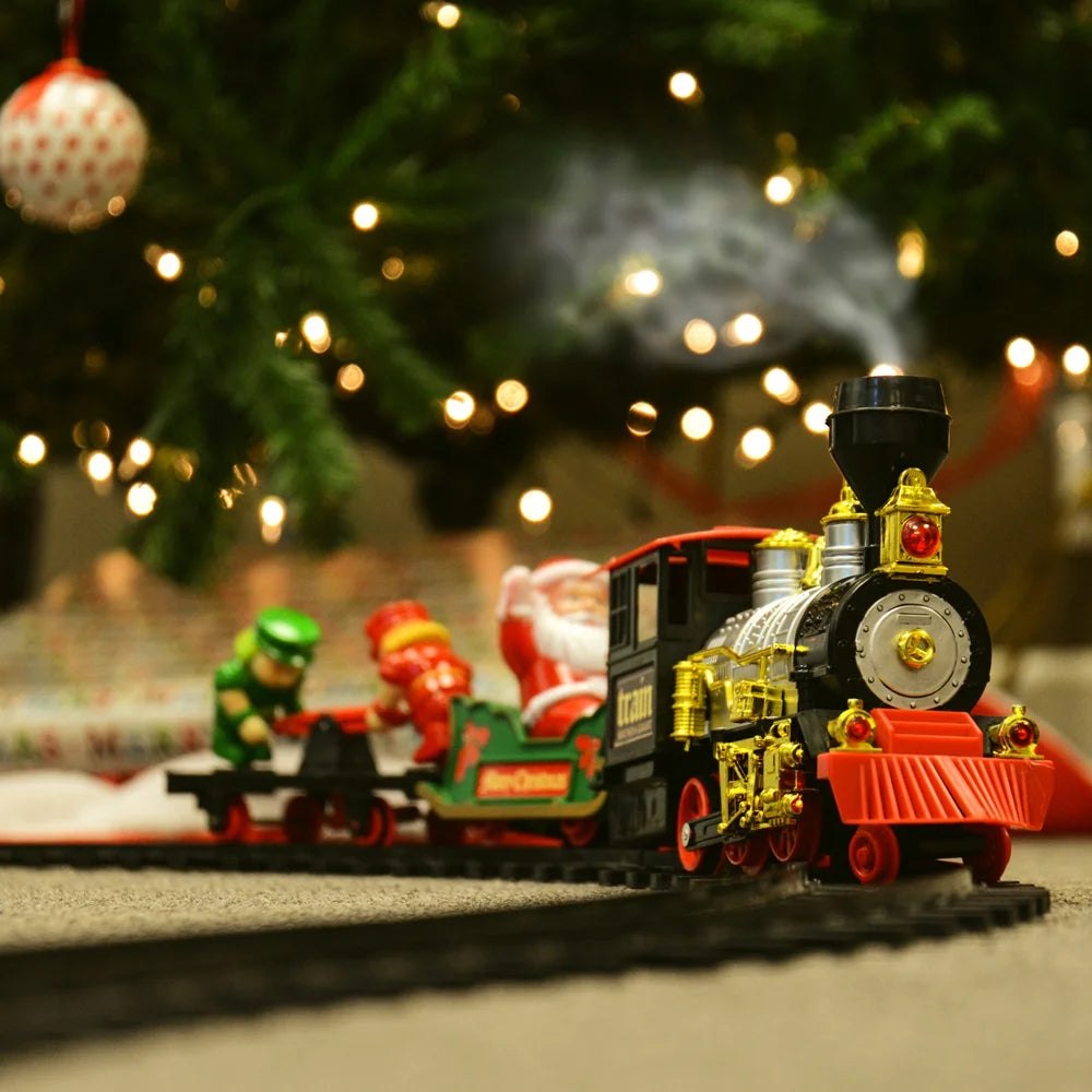 Electric Toy Battery Powered Train Set with Santa Clause and Nutcracker Car M951391