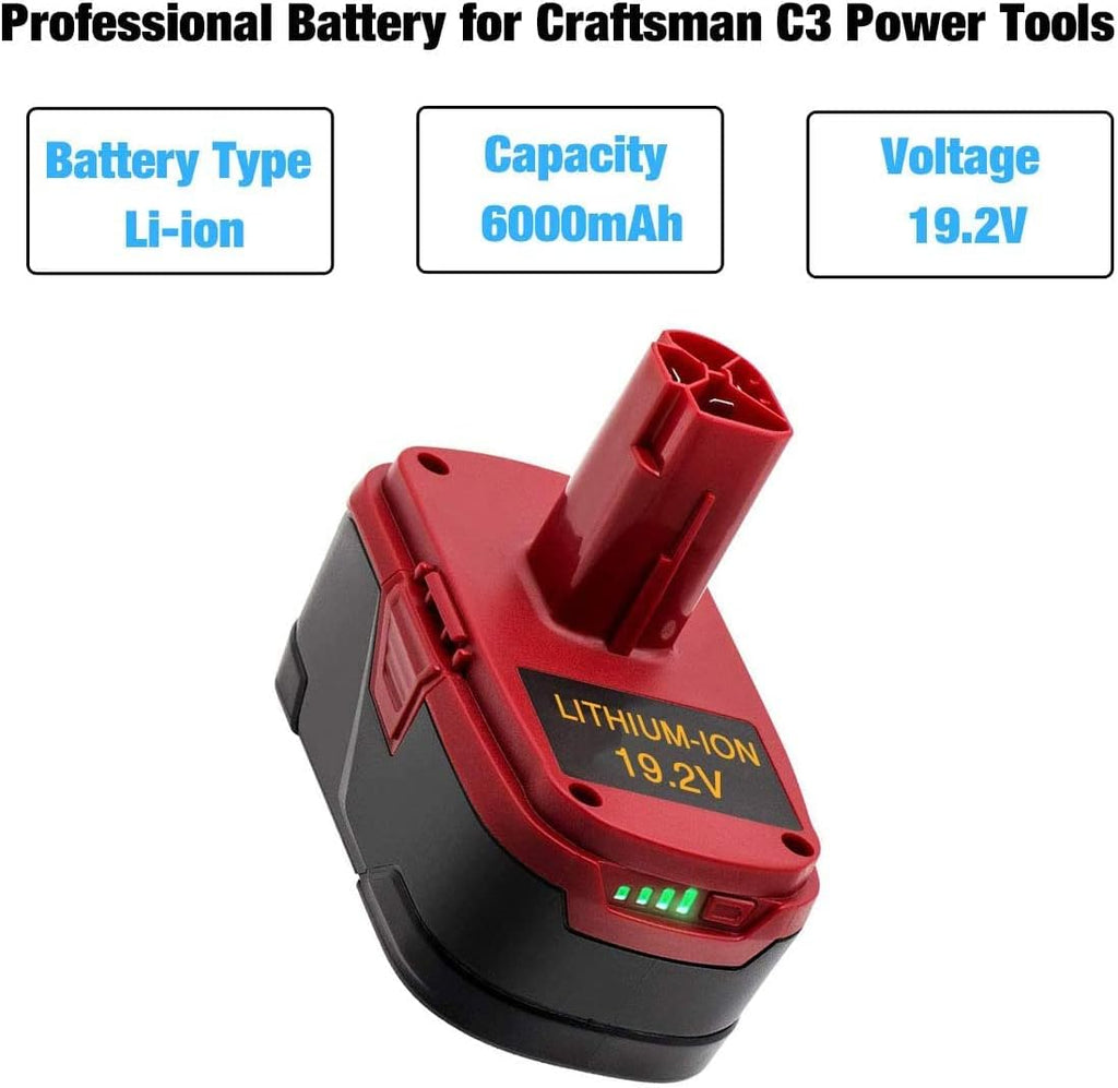 2Pack 19.2 Volt 6.0Ah Lithium ion Battery B615120