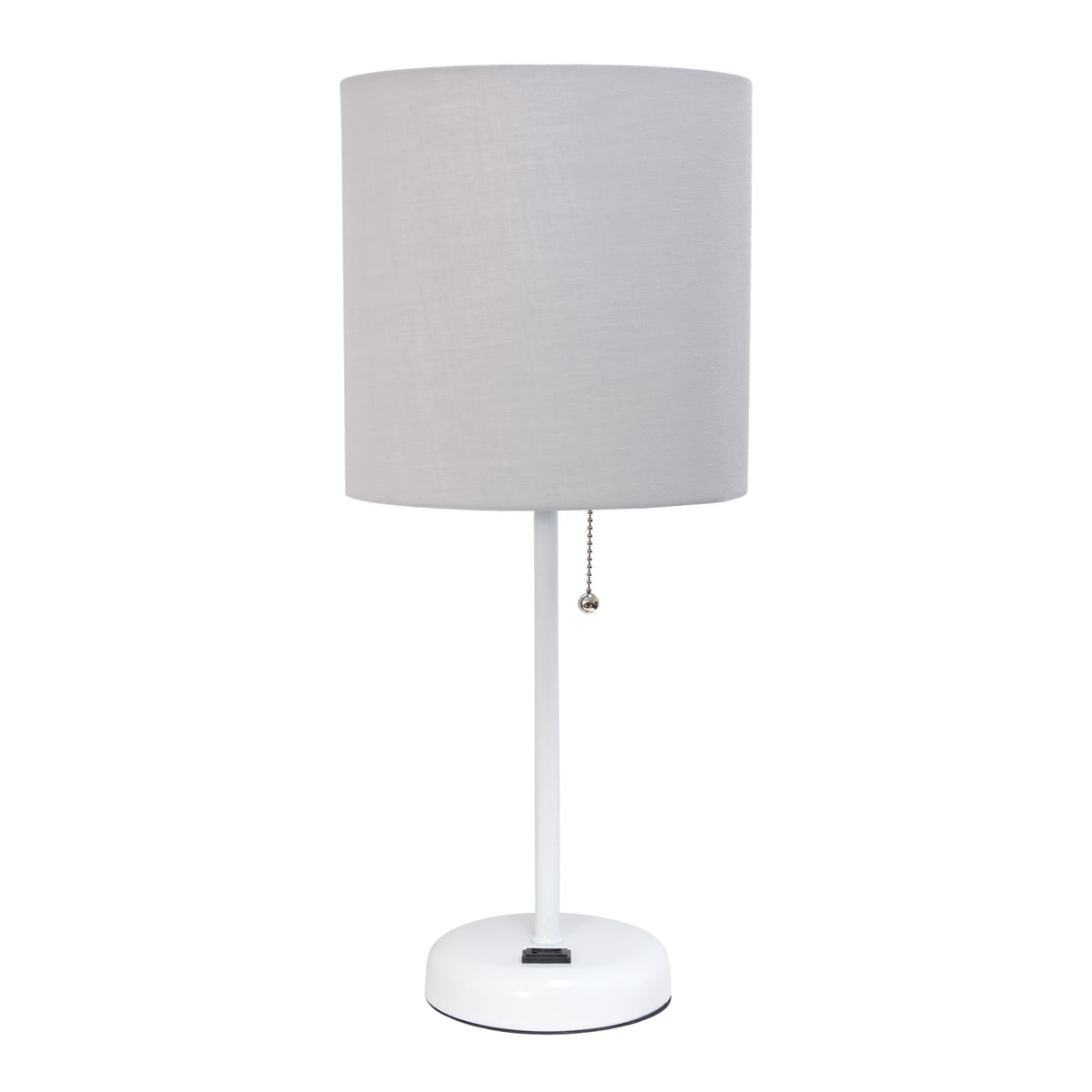 White Stick Lamp with Fabric Shade H4840