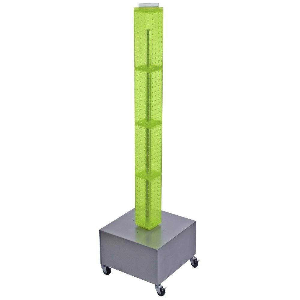48x22 4-Sided Pegboard Rolling Floor Display O7138