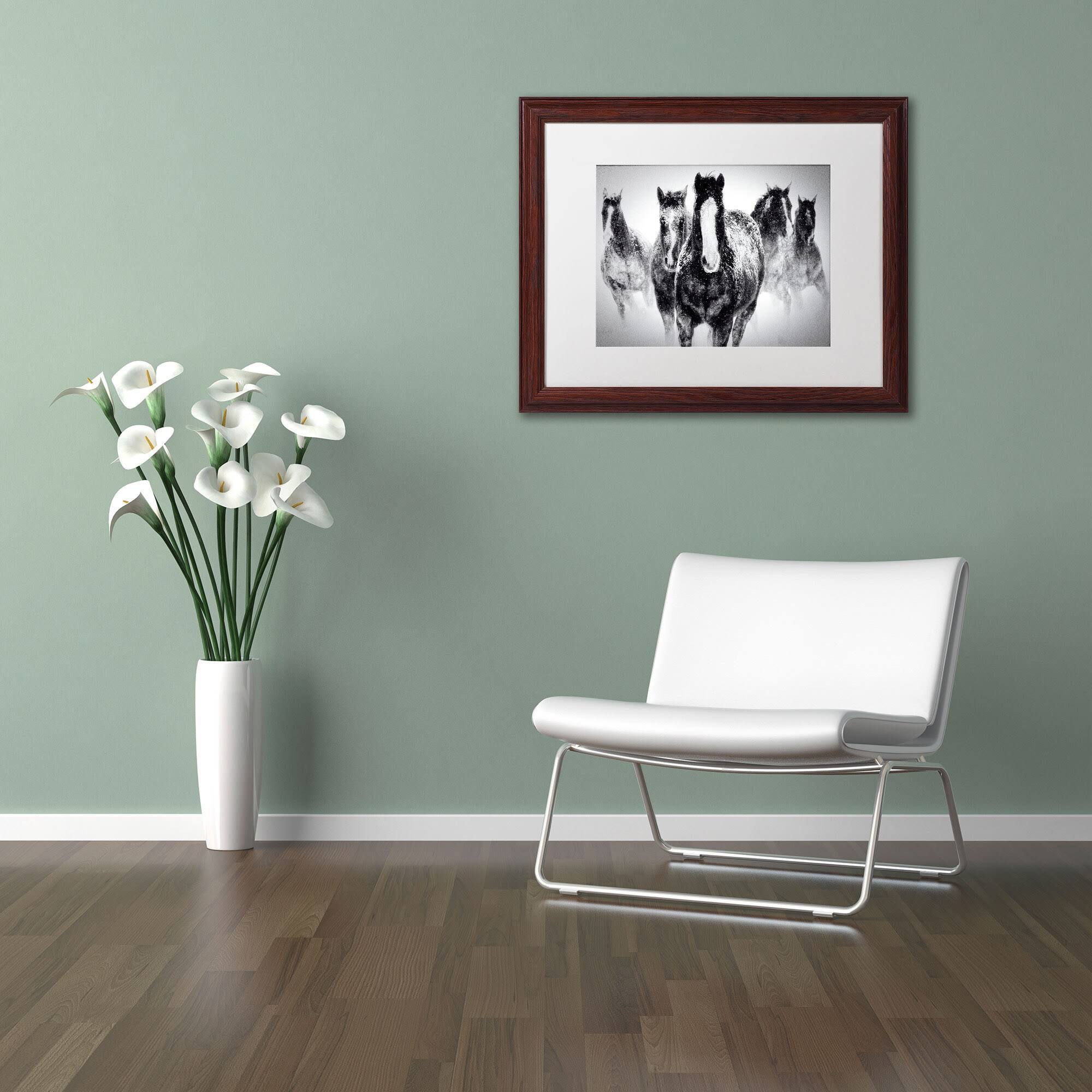 Winter Rumble Artwork Wood Frame, 16 by 20-Inch, White Matte U36042