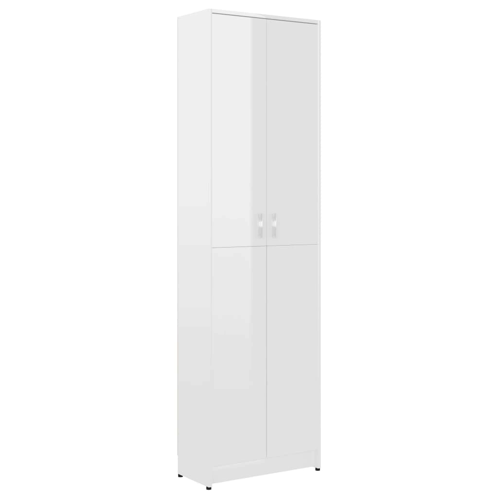 High Gloss White Hallway Wardrobe Chipboard X562932