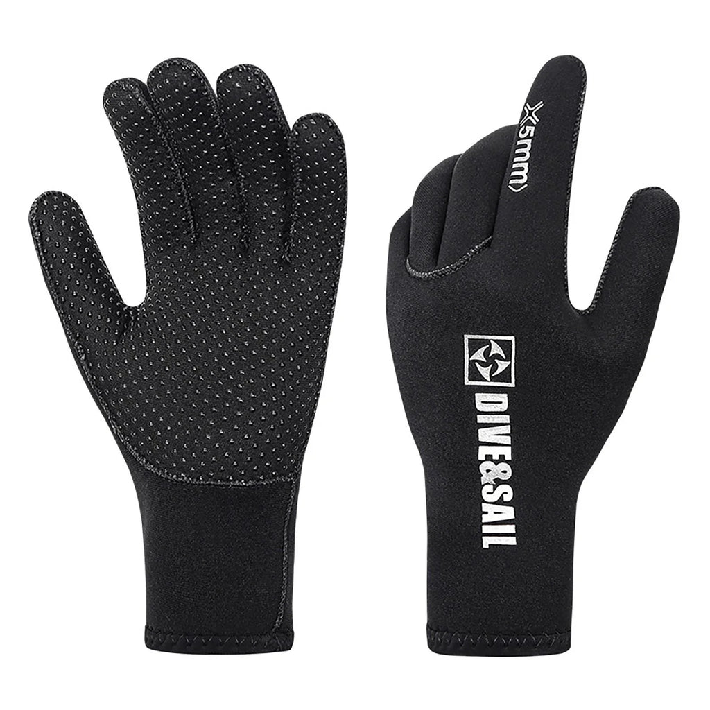 5mm Neoprene Five Finger Wetsuit Gloves V81876