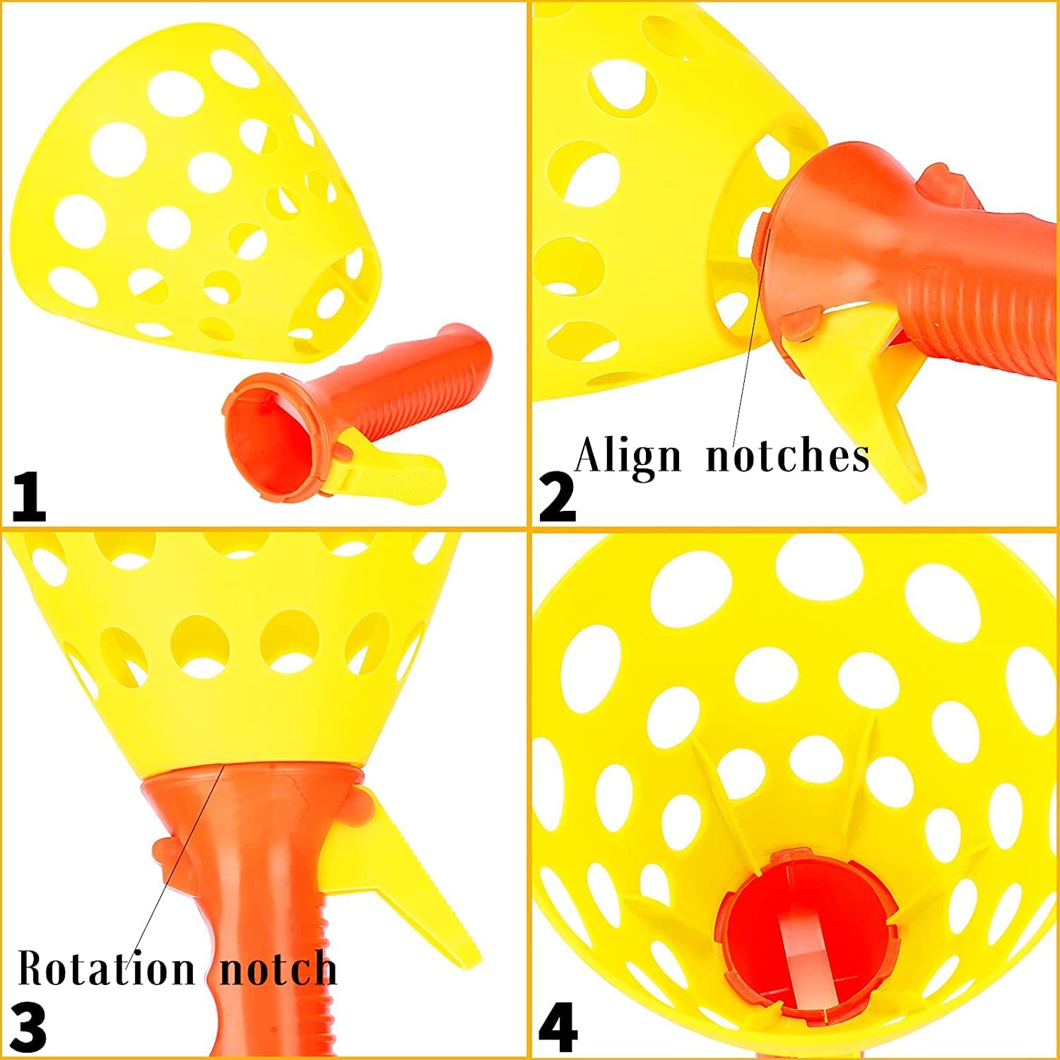 Pop Catch Ball Game with 4 Catch Launcher Baskets and 6 Balls D927731