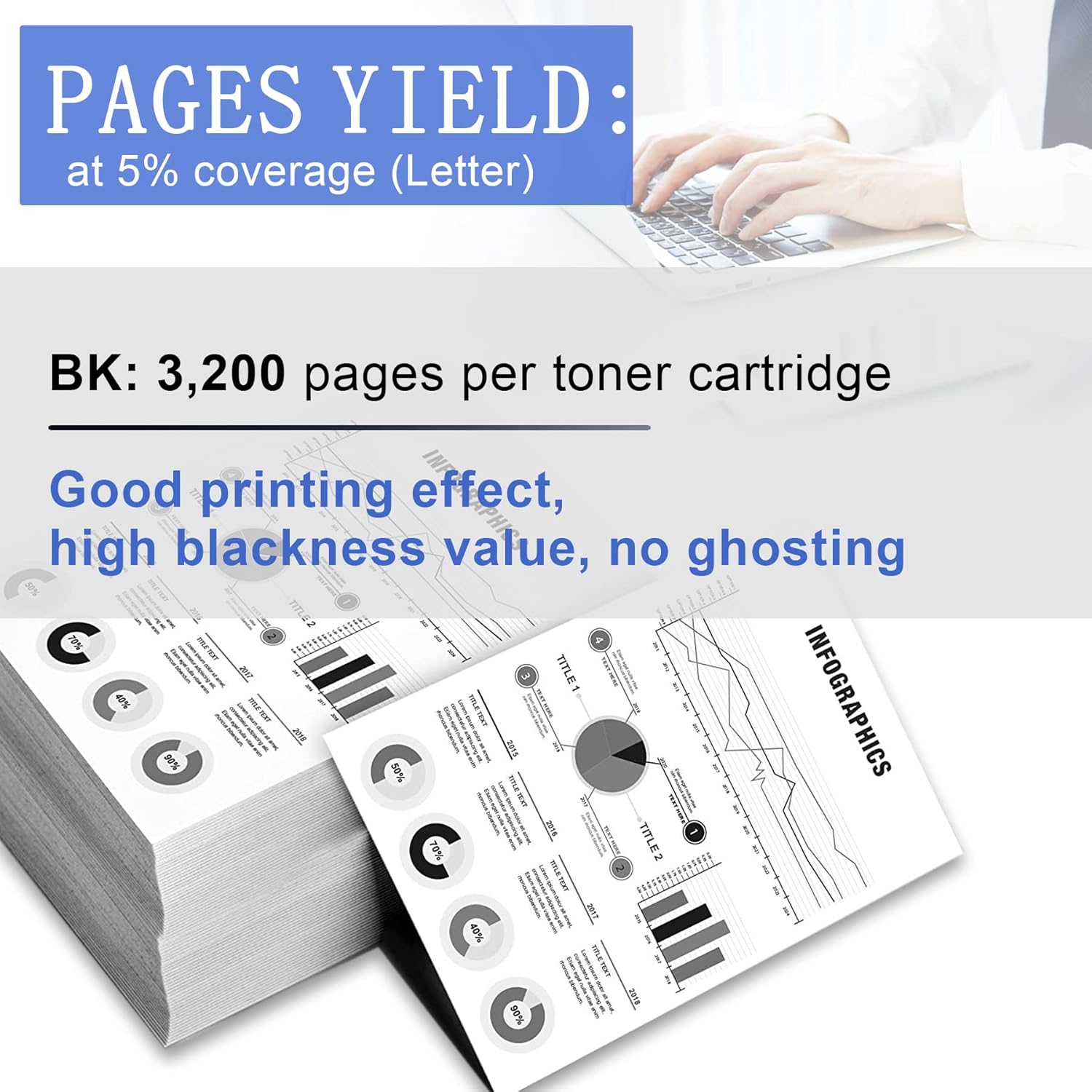 Black Toner Cartridge for Lexmark Printer I244