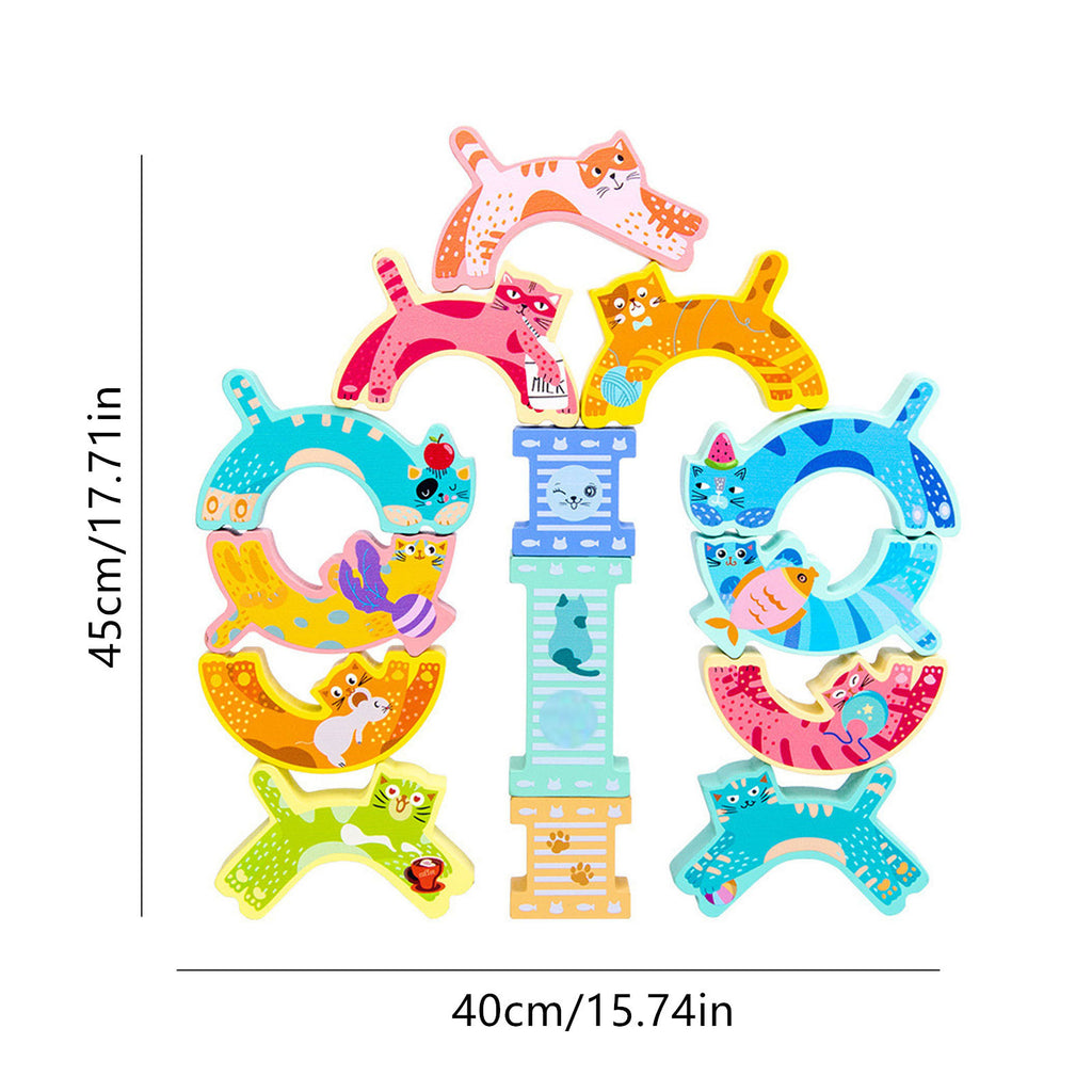 Wooden Stacking Building Blocks Toy V9478