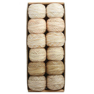 Beige Pearl Cotton Ball Size 12 109yd I736