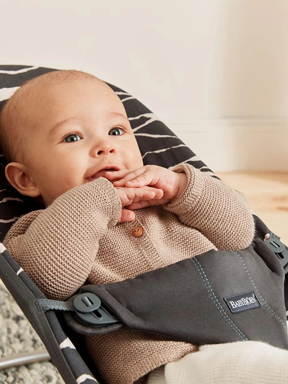 Dark Gray Cotton Baby Bouncer E365