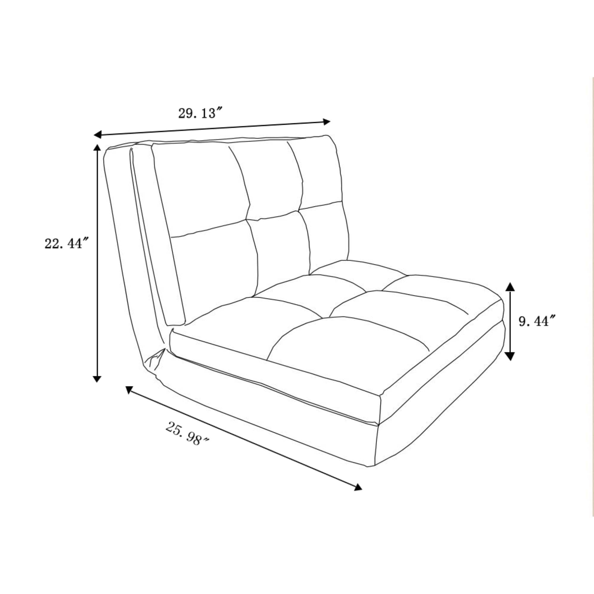 Purple Microsuede 5-Position Convertible Flip Chair Sleeper K26676