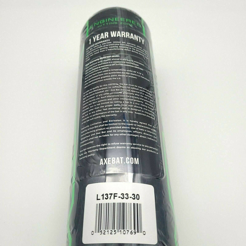 Black/Green Alloy BBCOR Baseball Bat Z17172