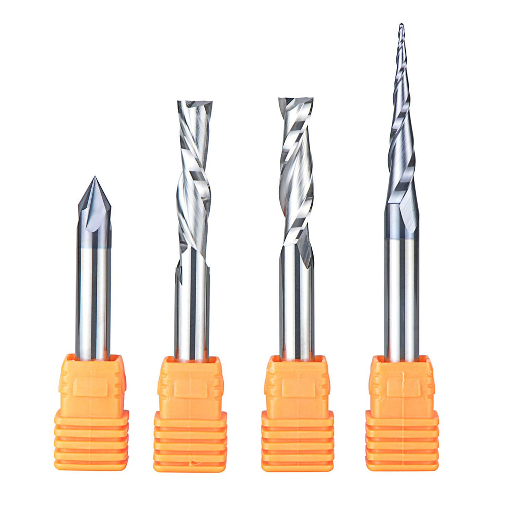 1/4 Inch Shank Solid Carbide CNC Router Bits Carving Set U313