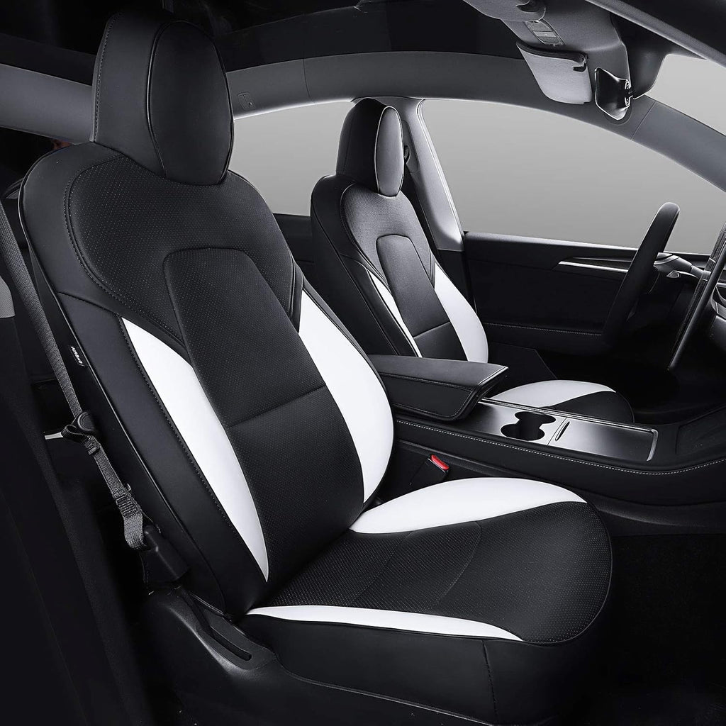 Red PU Leather Car Seat Cover for Tesla Model 3 Q261
