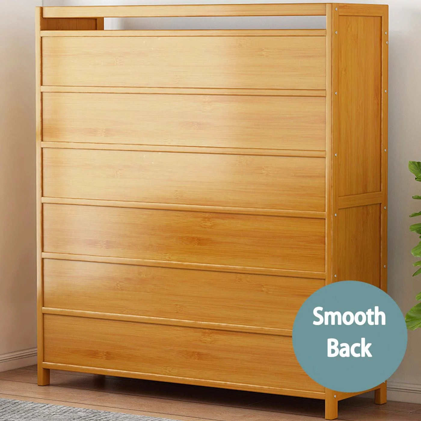 6 Tier Bamboo Wood Shoe Rack C174955
