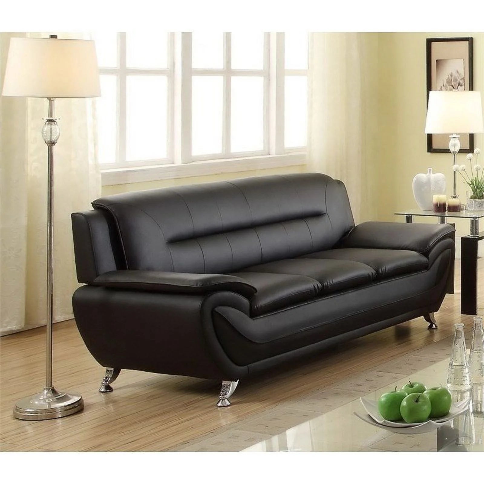 3 Piece Black Living Room Set J659