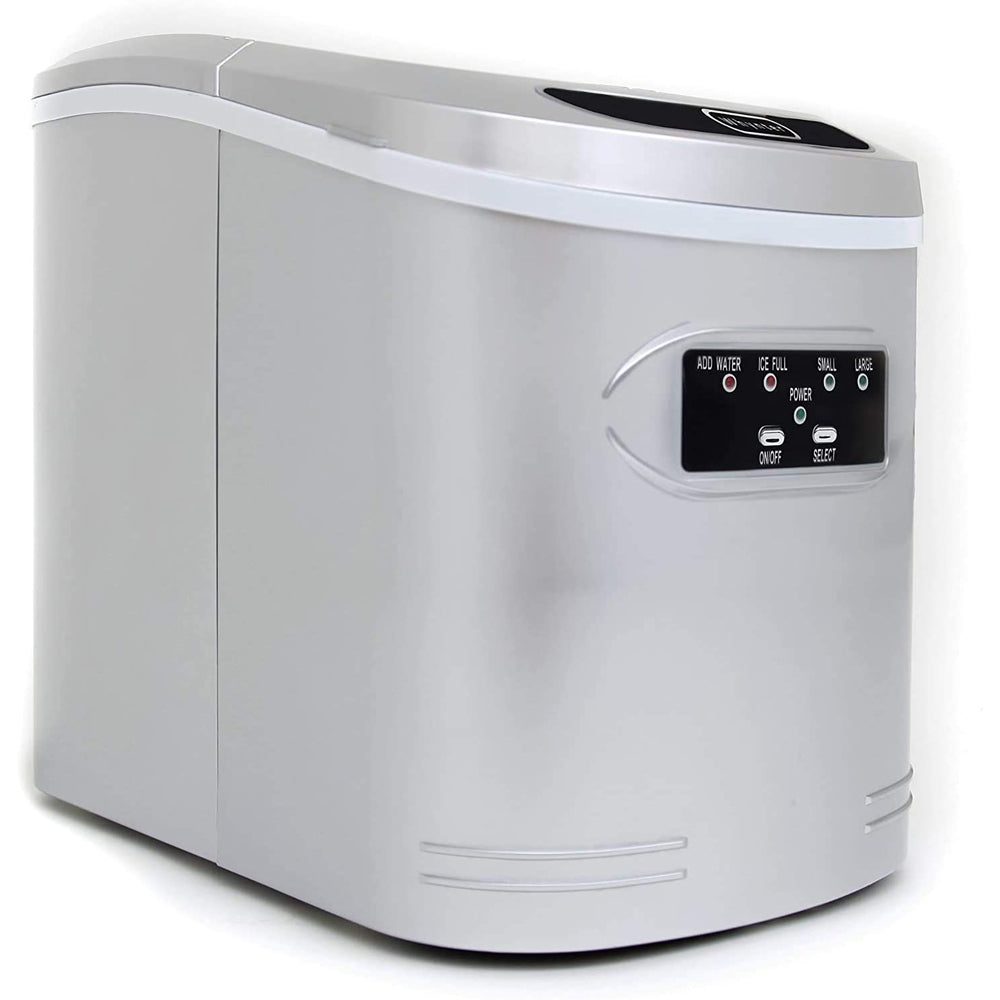 Compact Ice Maker, 27-Pound, Metallic Silver A675314